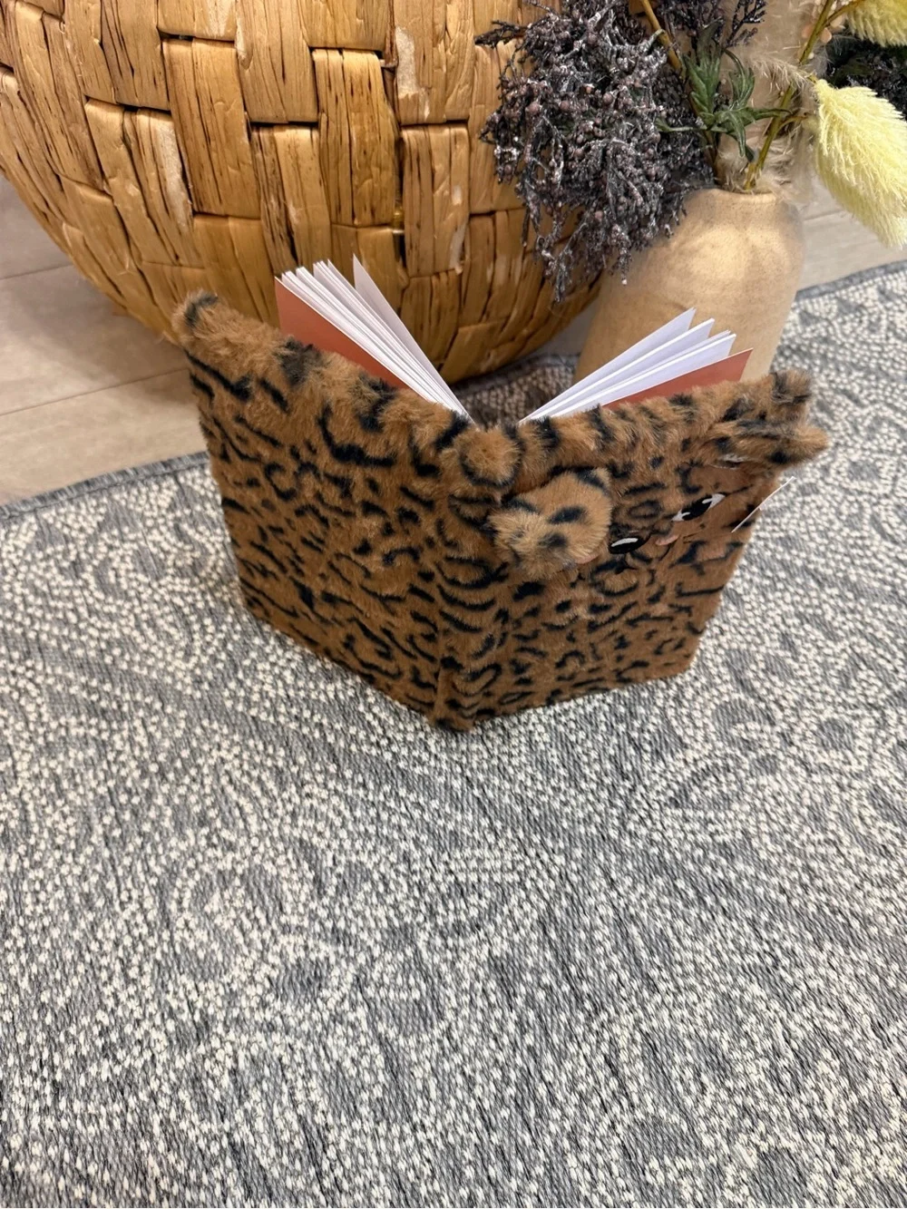 New Leopard Animal Print Plush Journal Faux Fur Journal Cat/Leopard